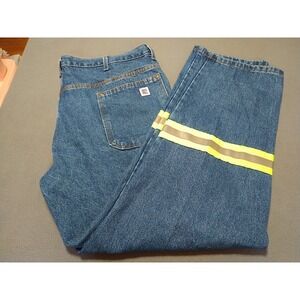 Big‎ Bill Carpenter Blue Jeans Men 42x32 Denim Reflective Construction Work